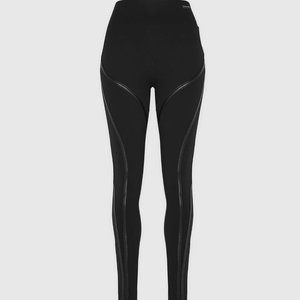 Contrast Contour Leggings from Maniere De Voir - Black, US 4